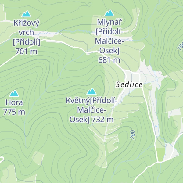 Map of Květný[Přídolí-Malčice-Osek]