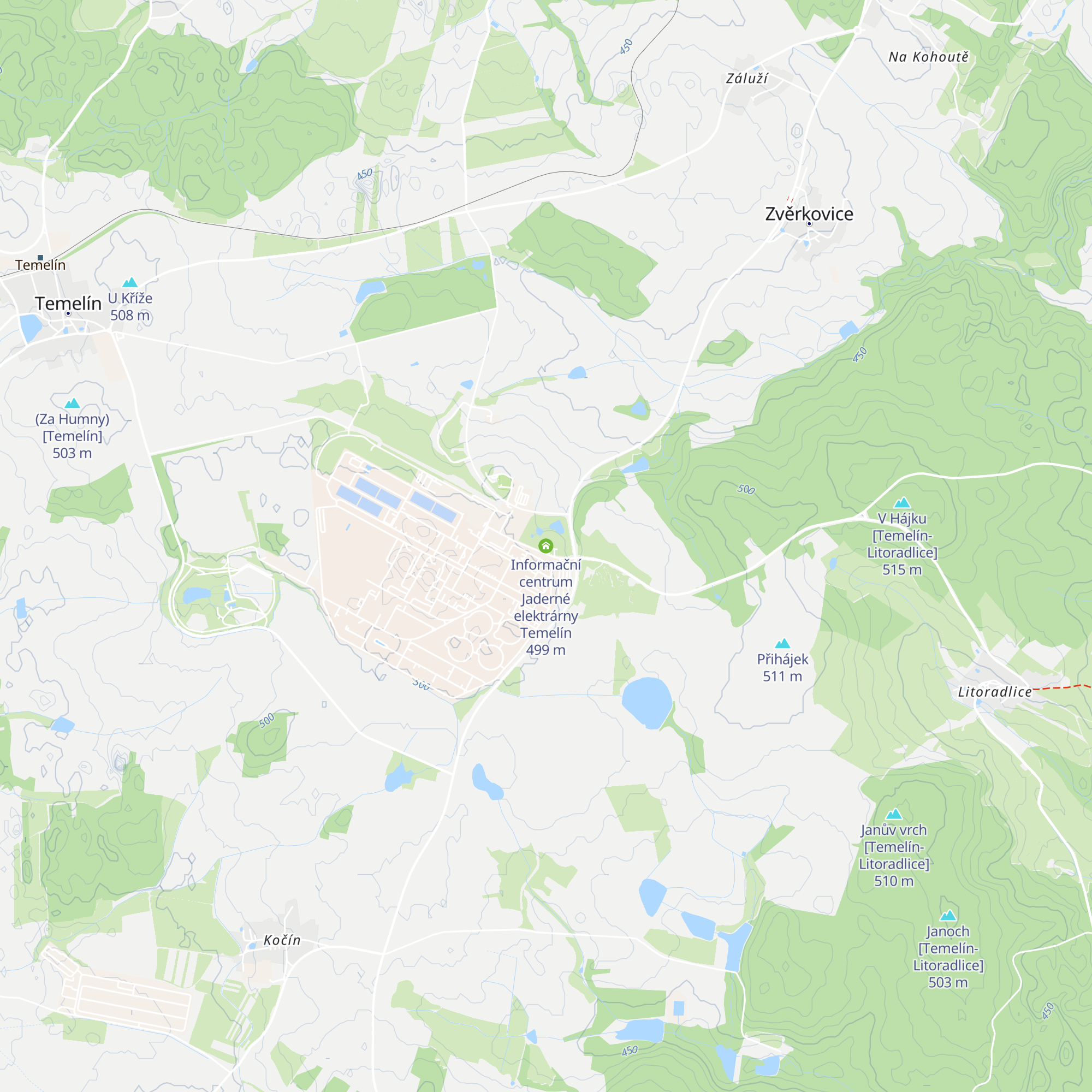 Informační centrum Jaderné elektrárny Temelín map