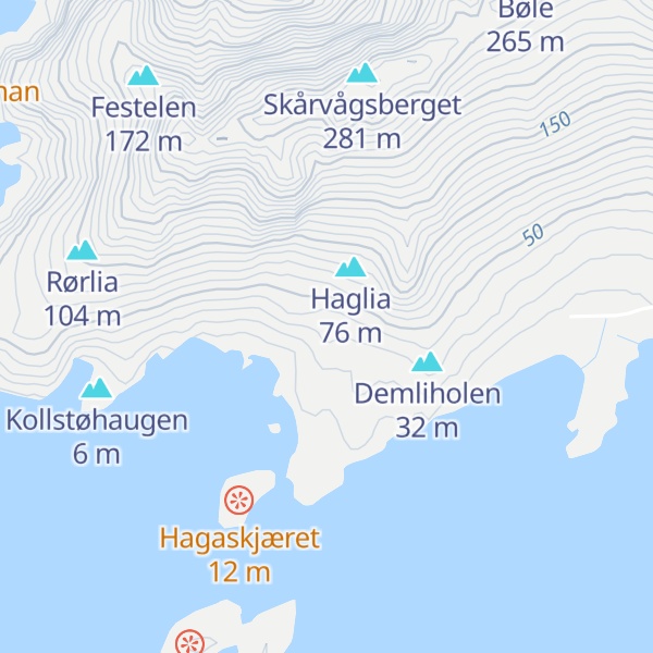 Map of Haglihalsen