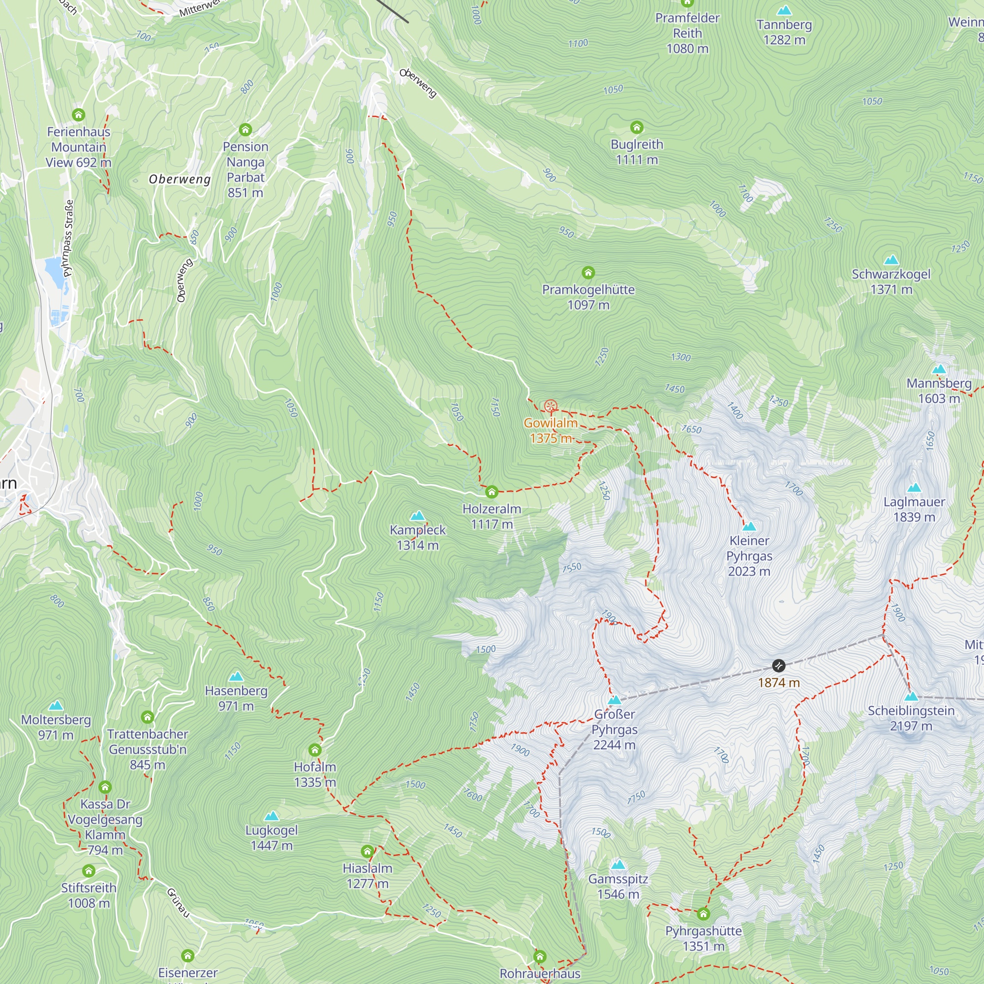 Holzeralm map