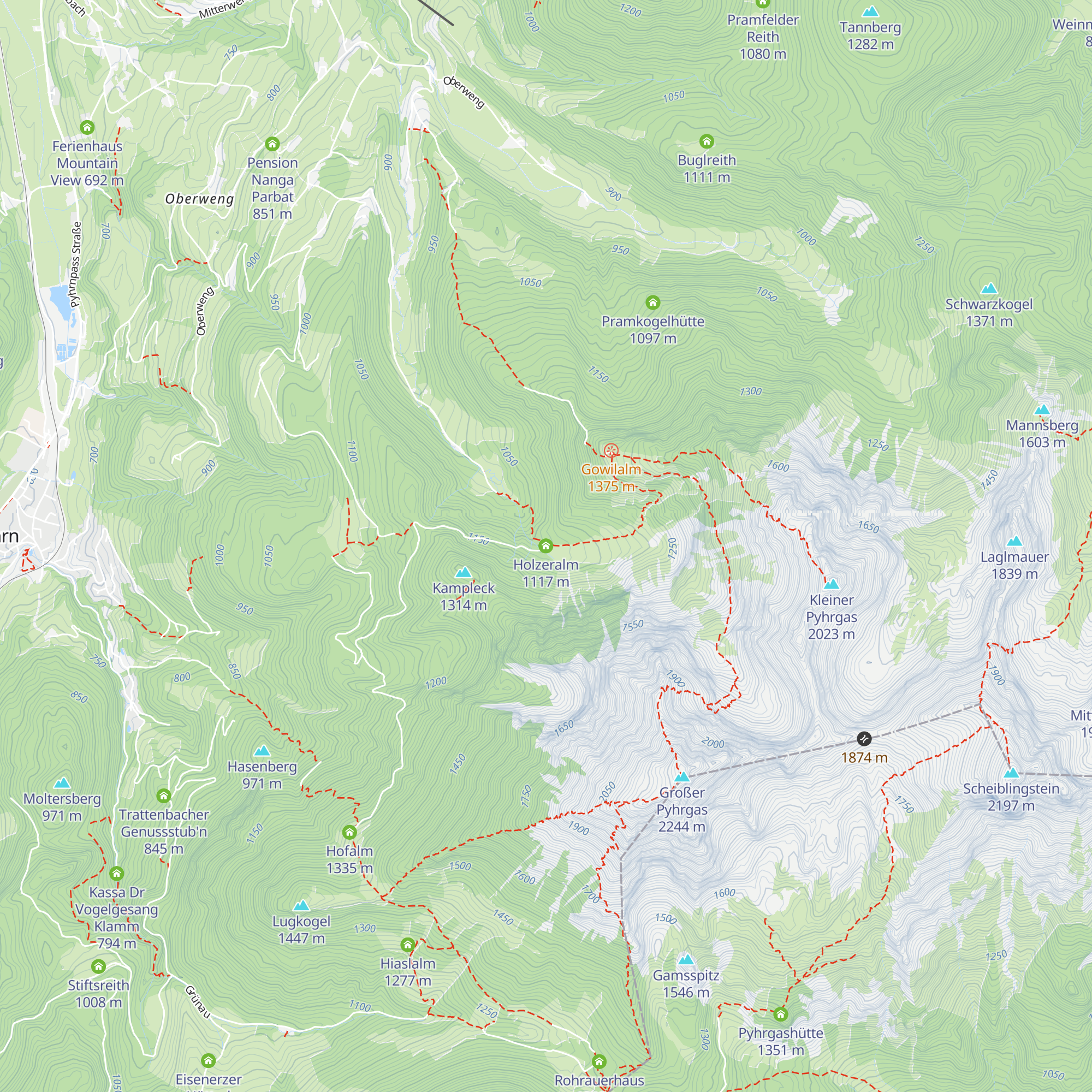 Holzeralm map