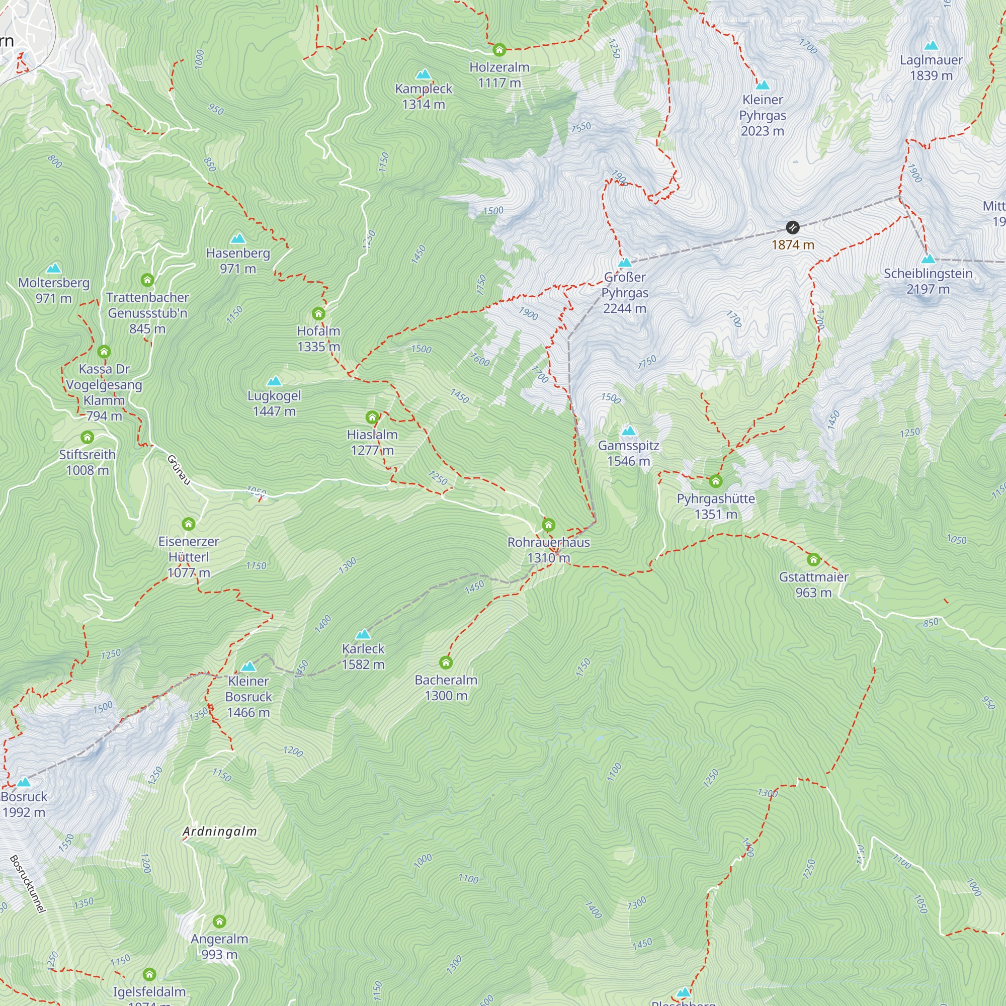 Brandneralm map