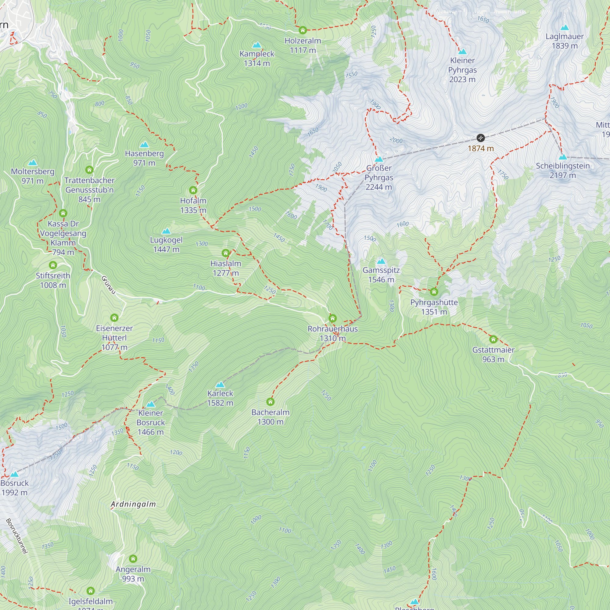 Brandneralm map