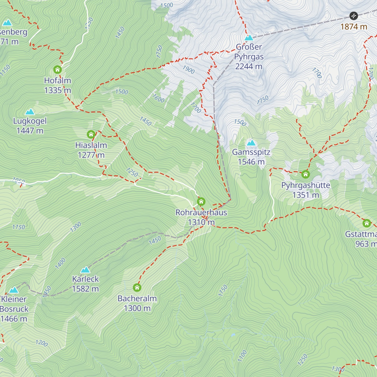 Steirerhütte map