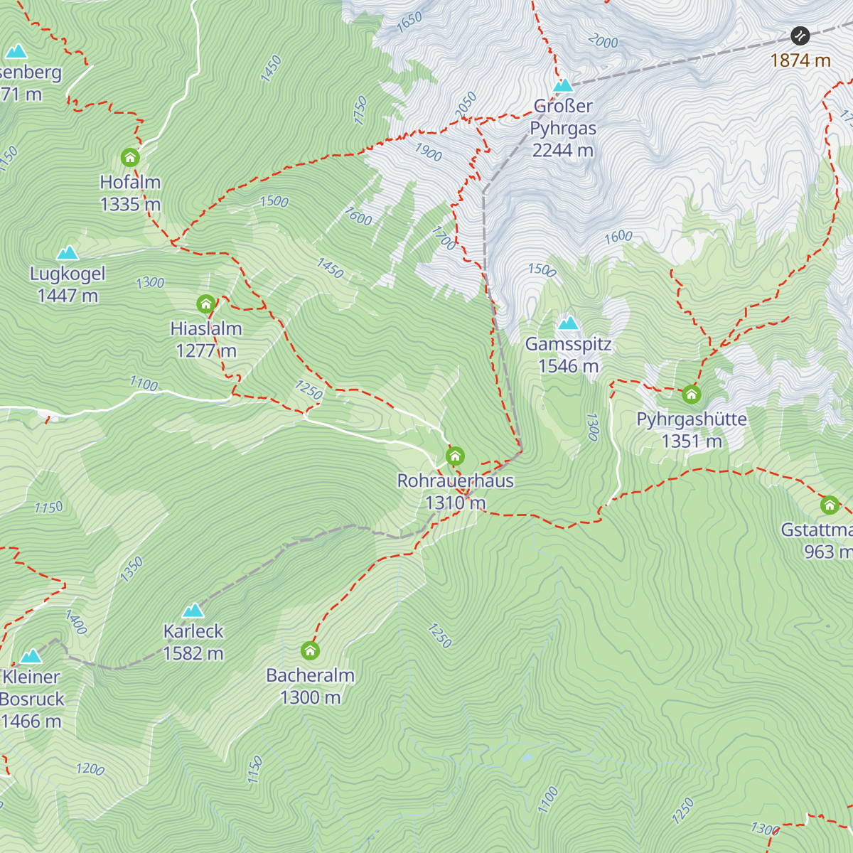 Steirerhütte map