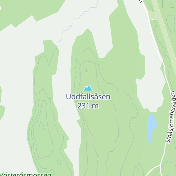Map of Uddfallsåsen