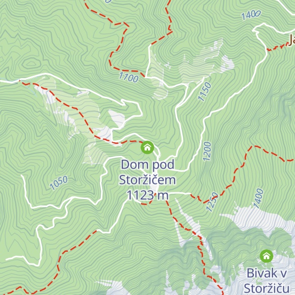 Map of Dom pod Storžičem