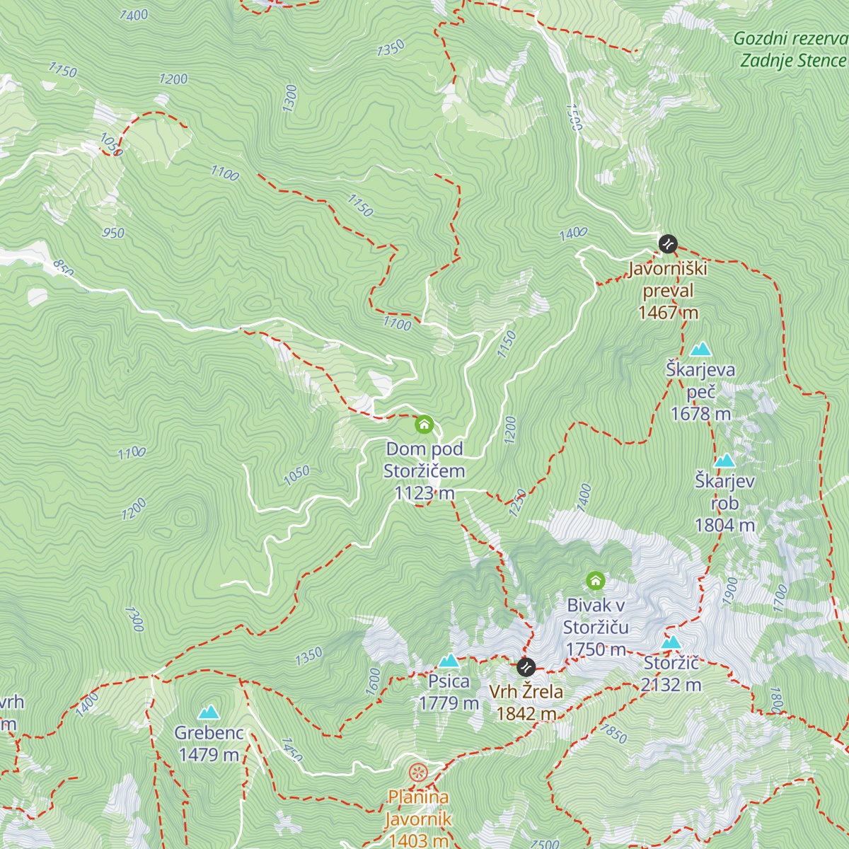 Dom pod Storžičem map