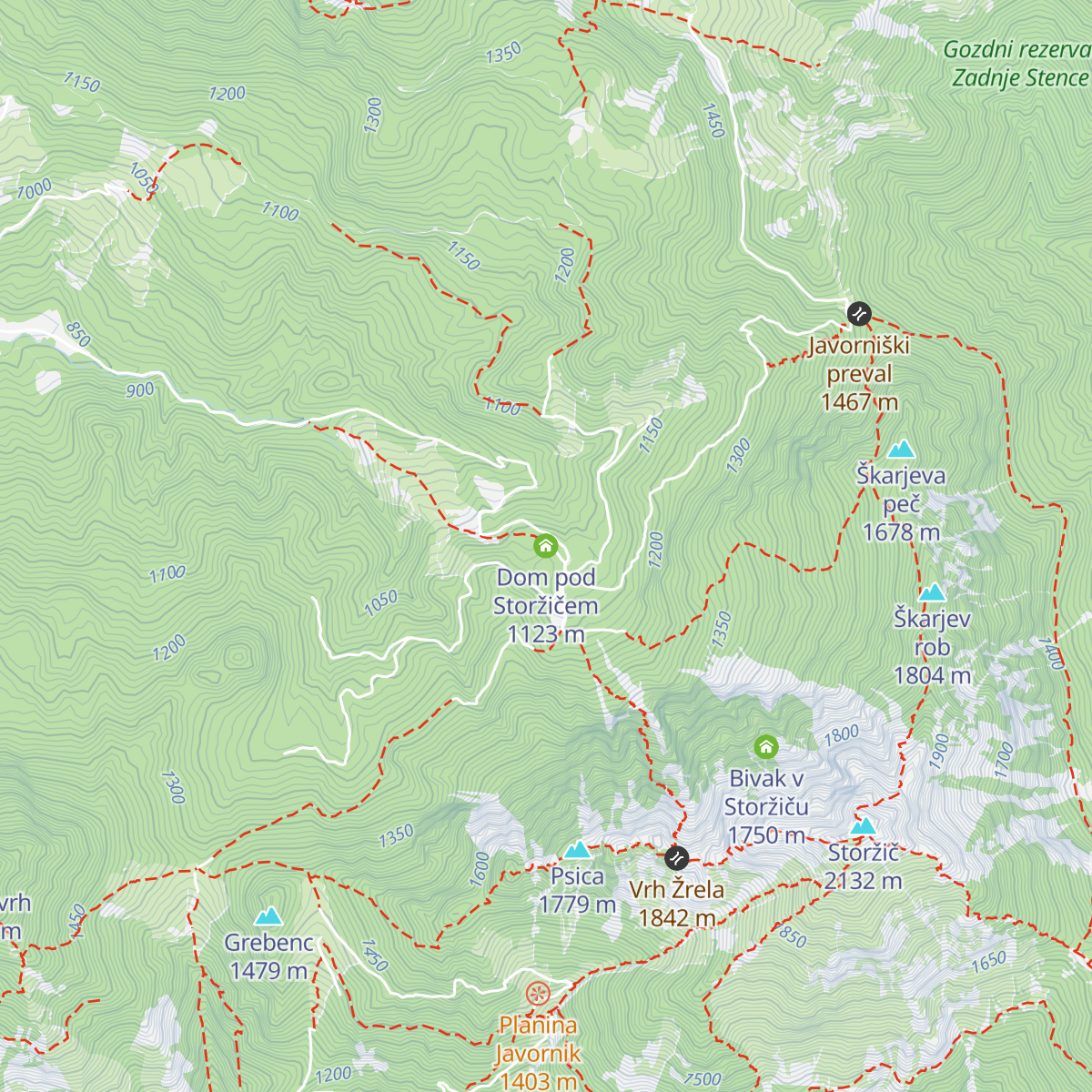 Dom pod Storžičem map