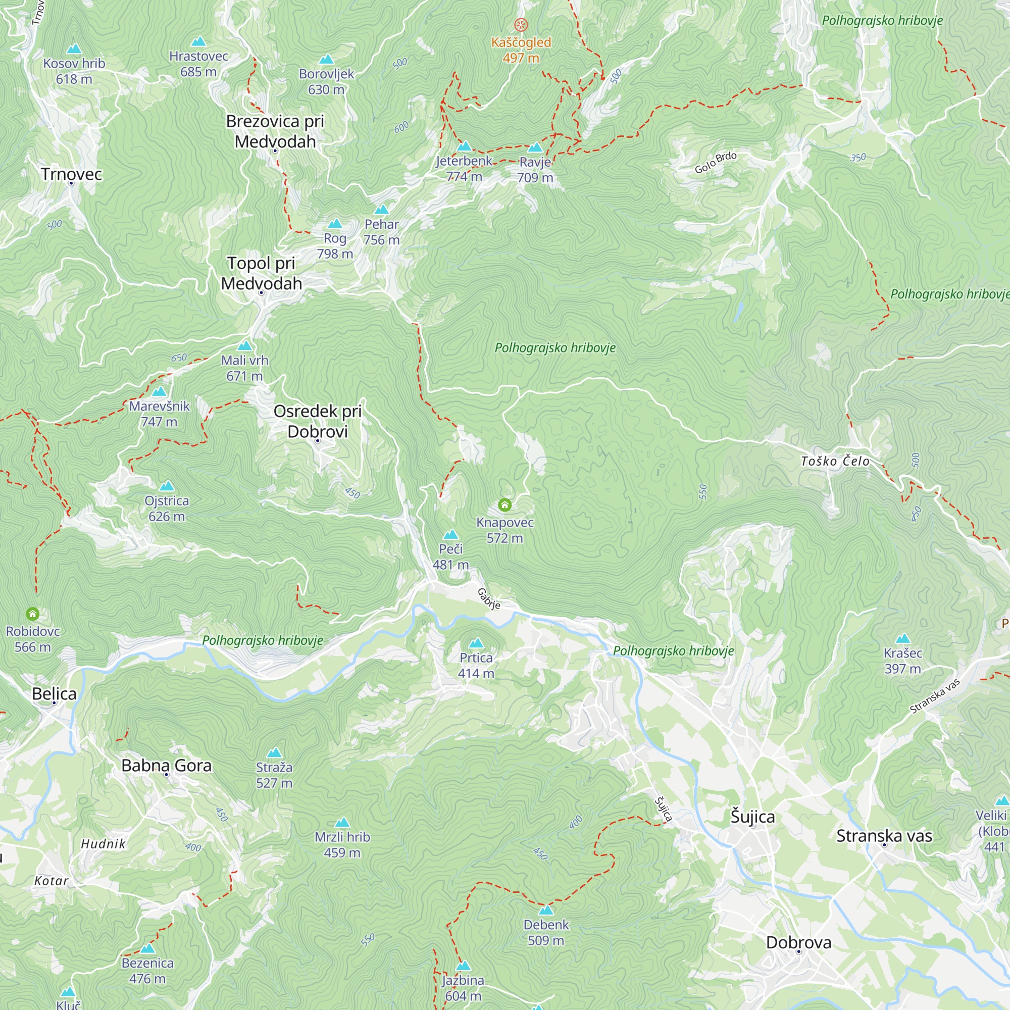 Knapovec map