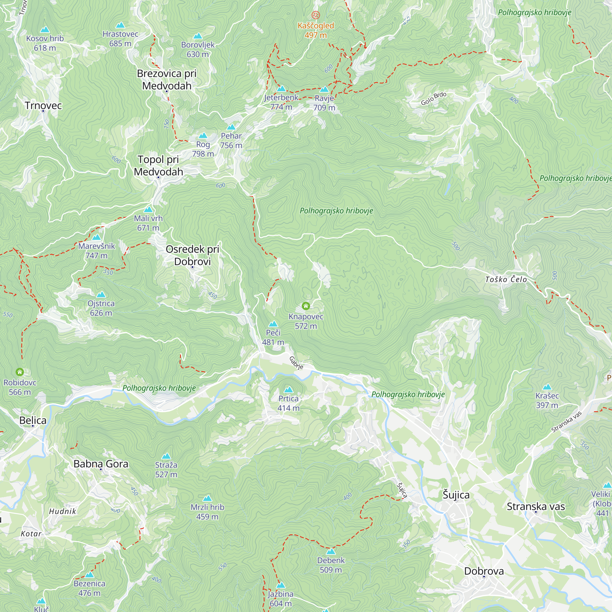 Knapovec map