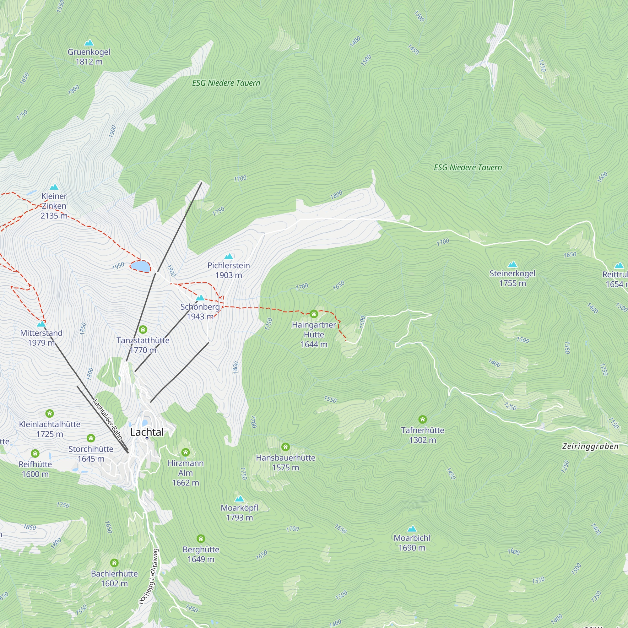 Haingartner Hütte map