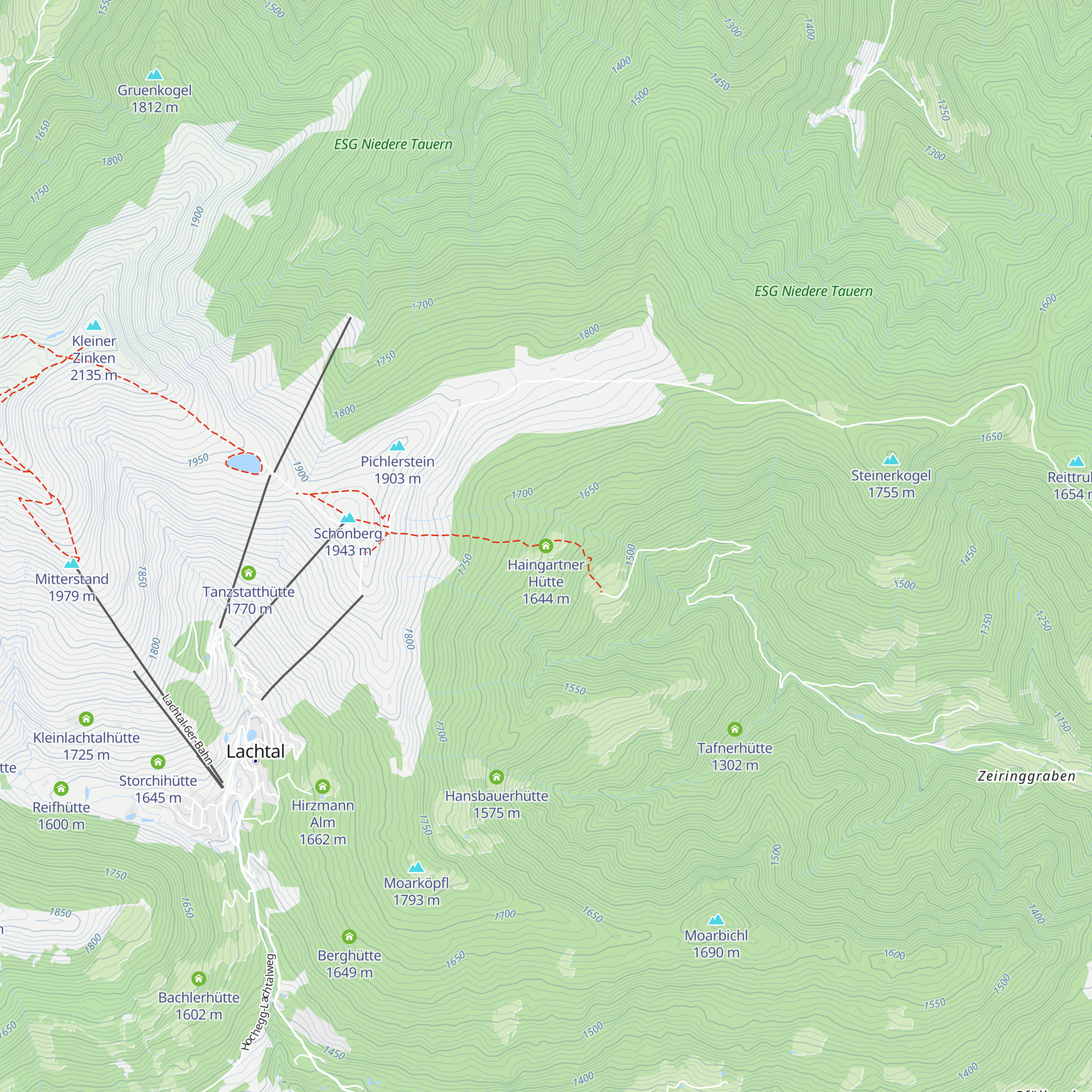 Haingartner Hütte map
