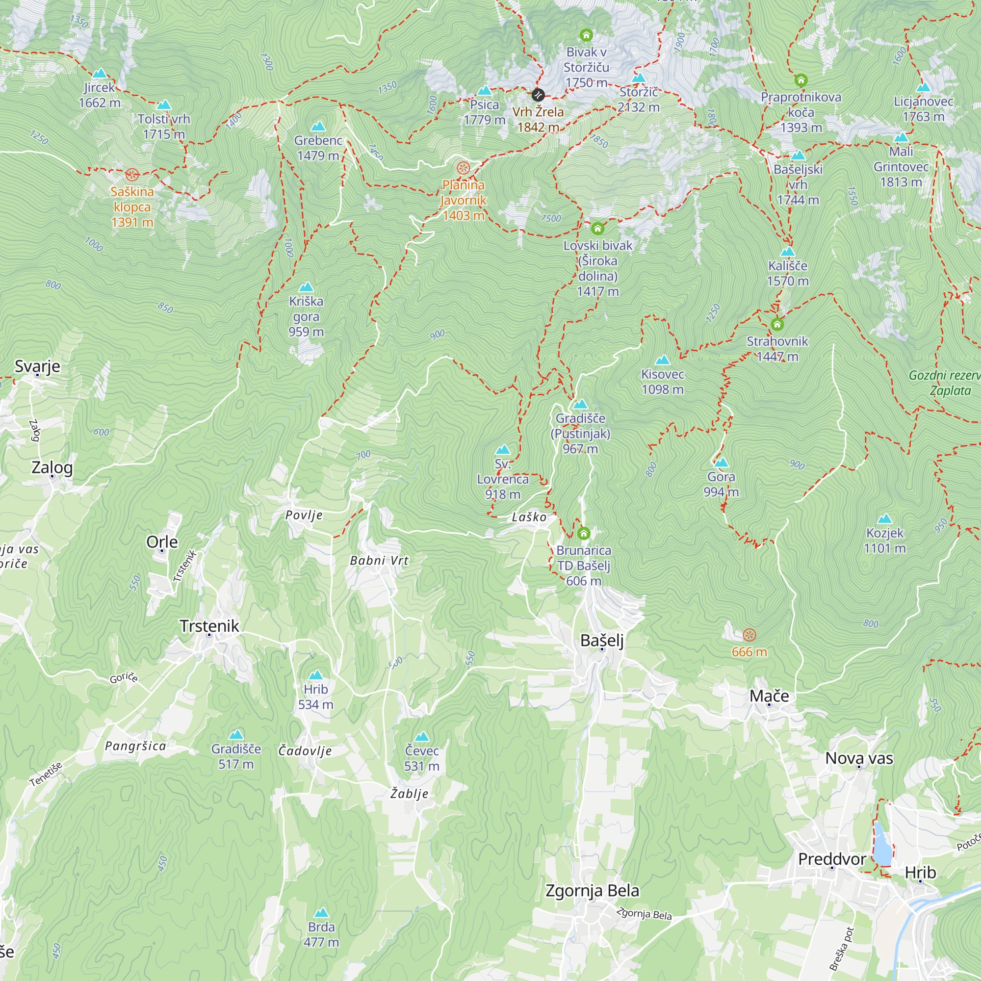 Dom na Lovrencu map