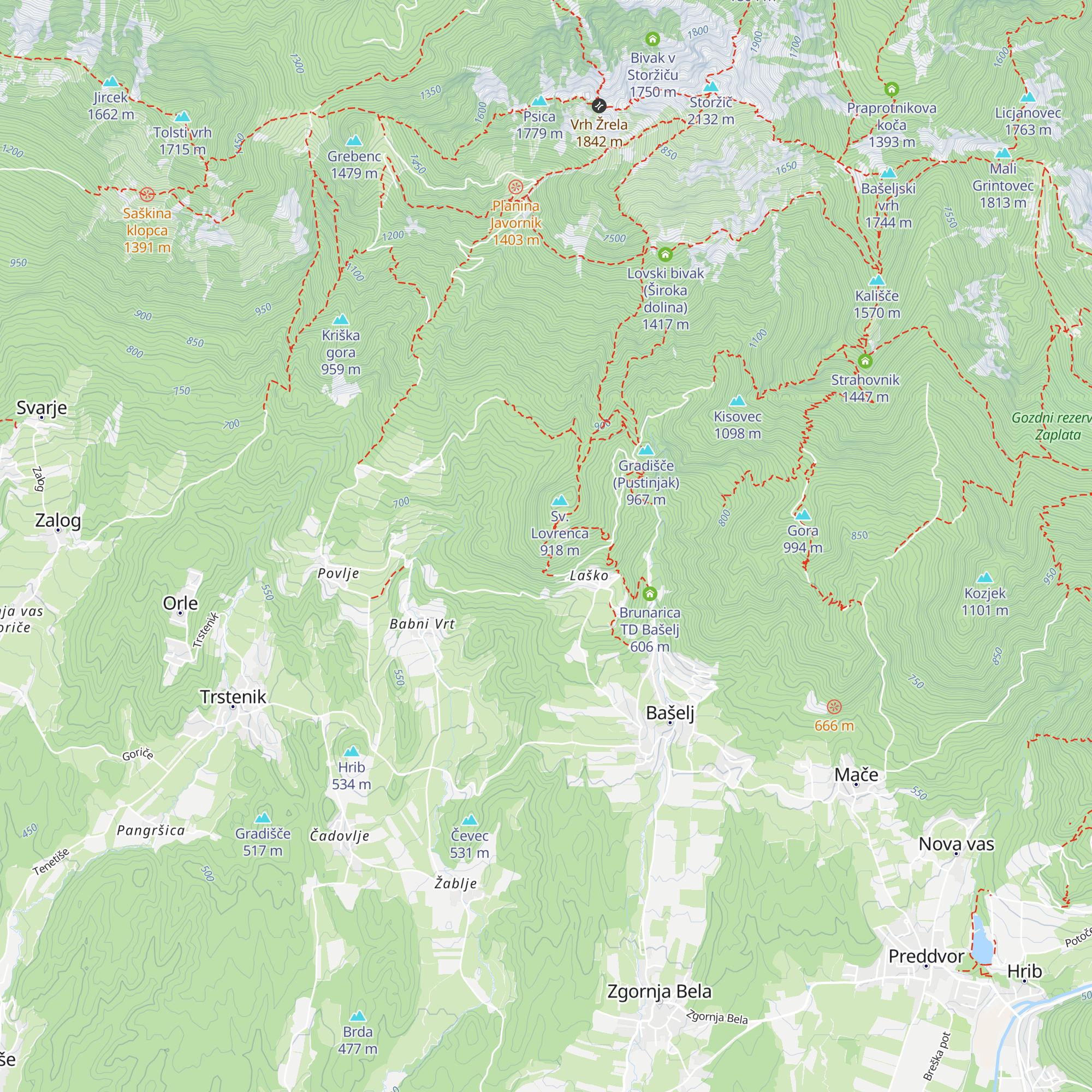 Dom na Lovrencu map