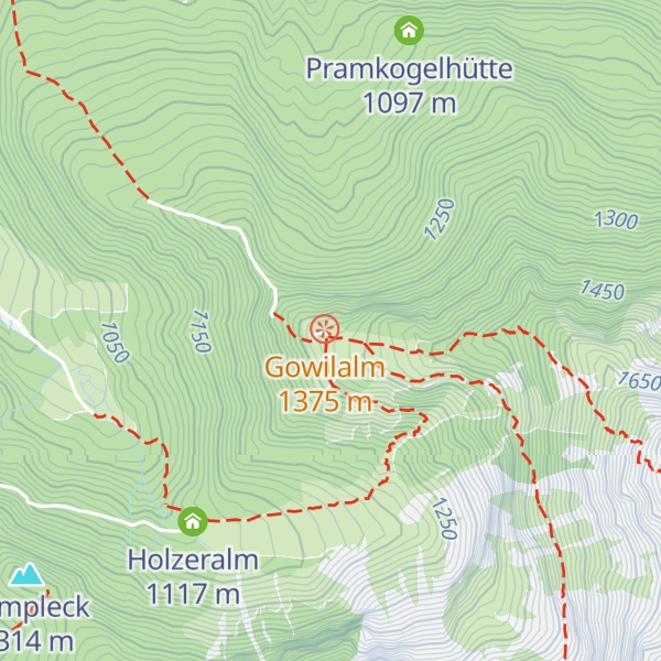 Map of Gowilalmhütte