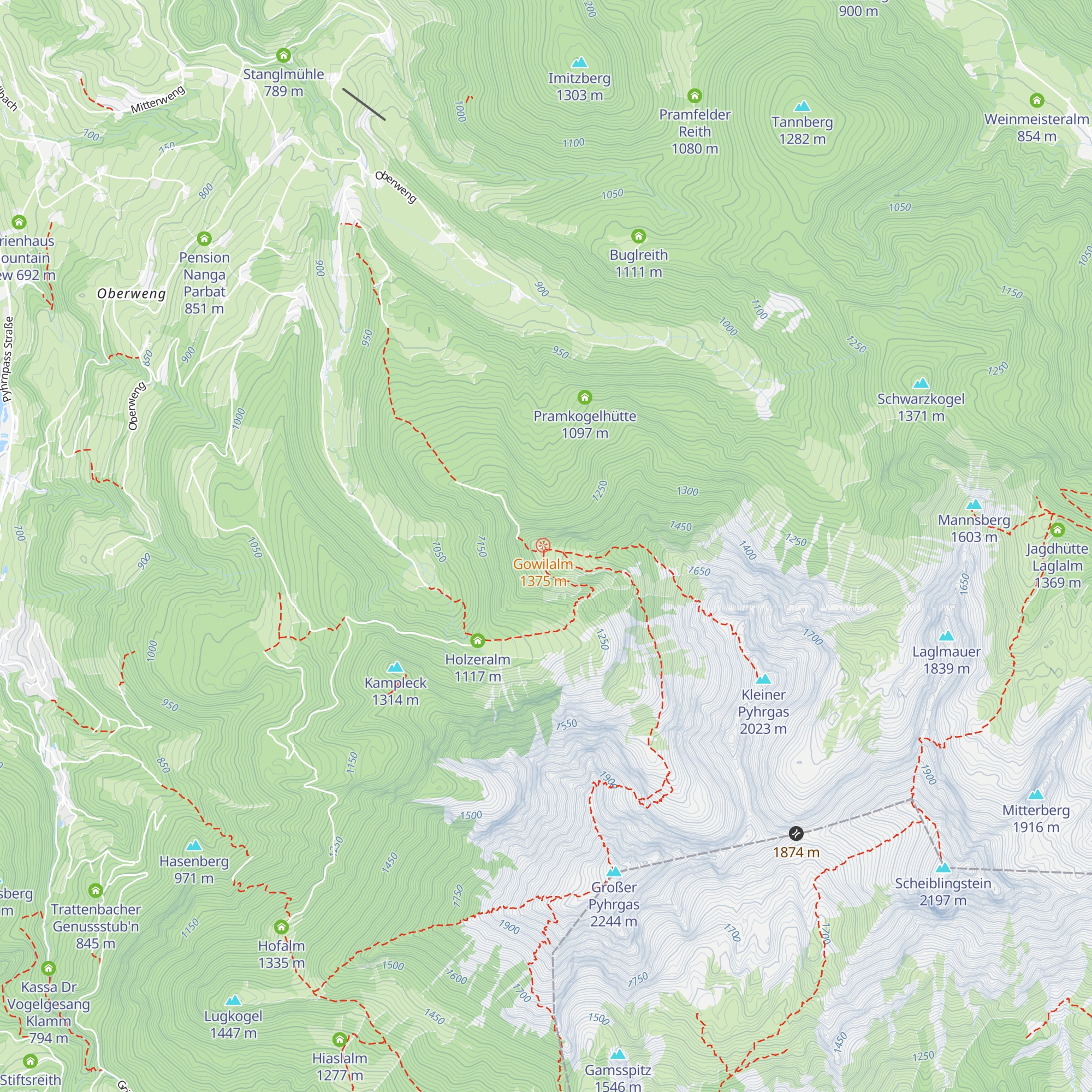 Gowilalmhütte map