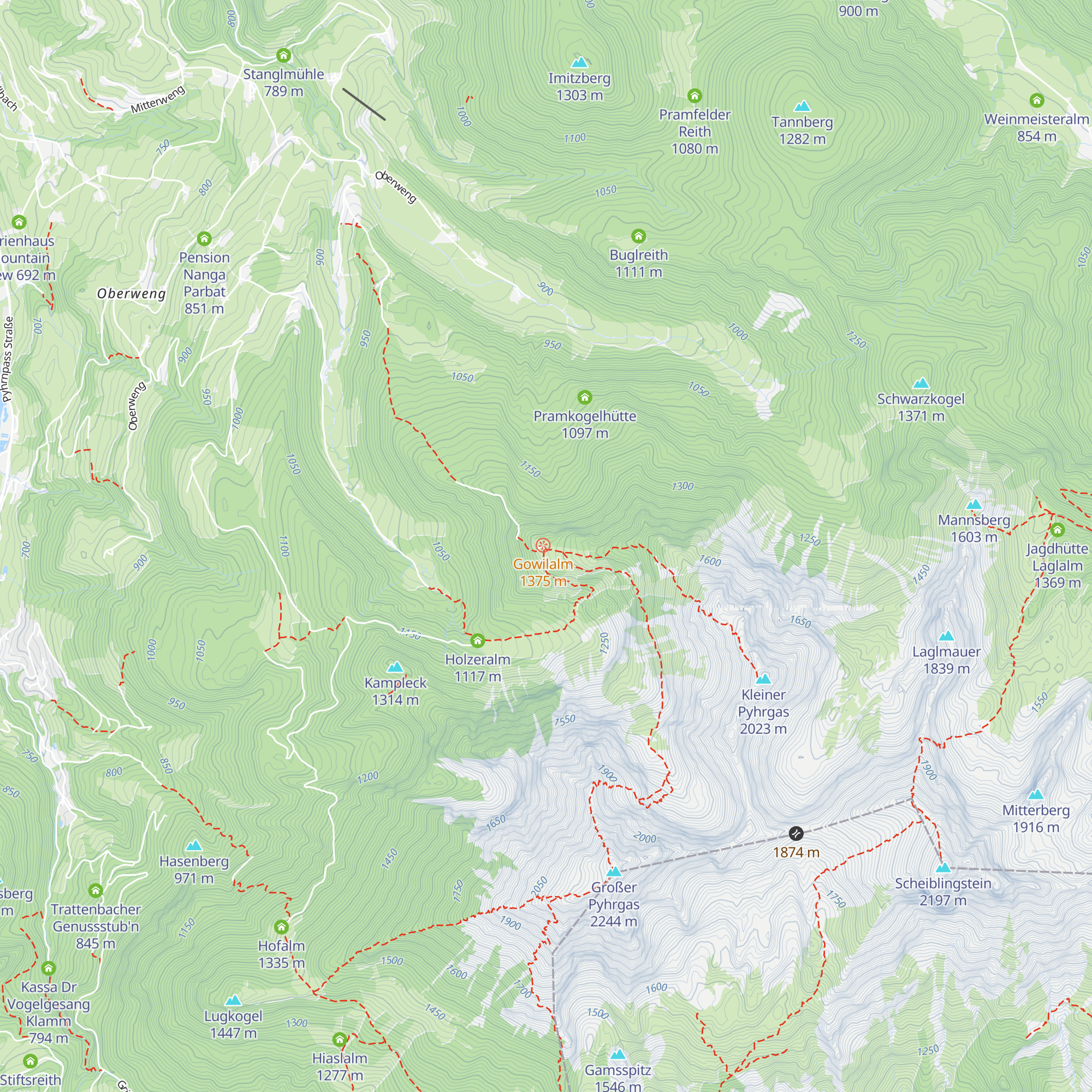 Gowilalmhütte map