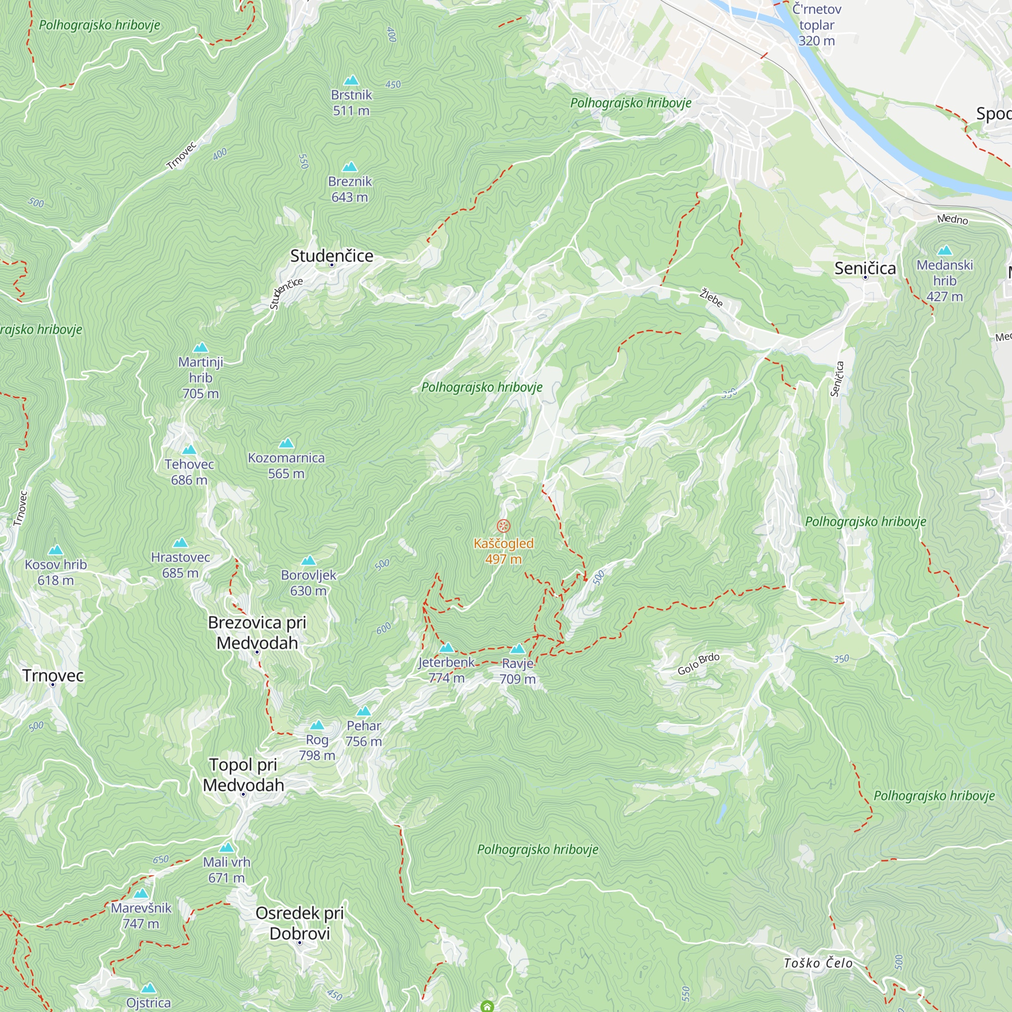 Kašča map