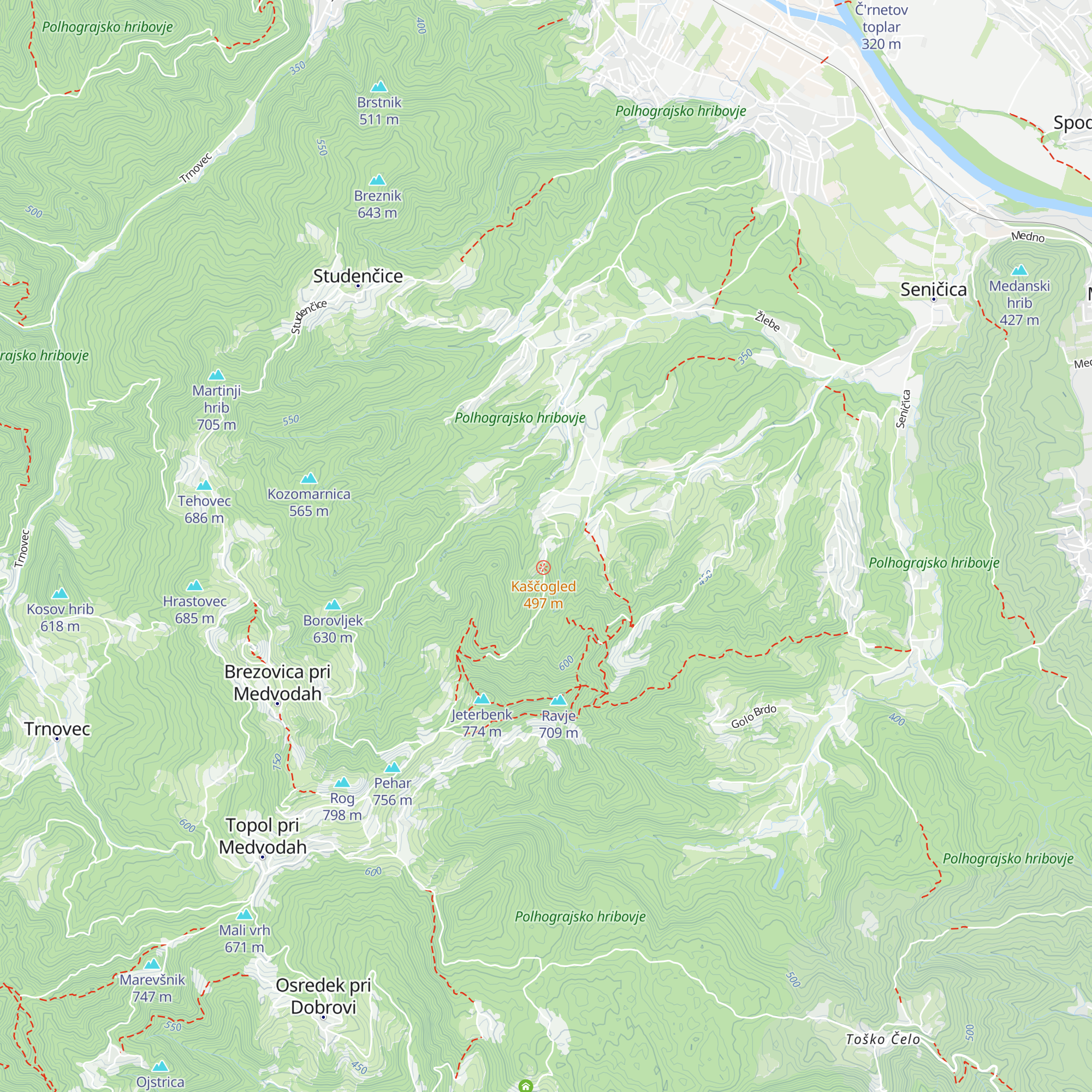 Kašča map