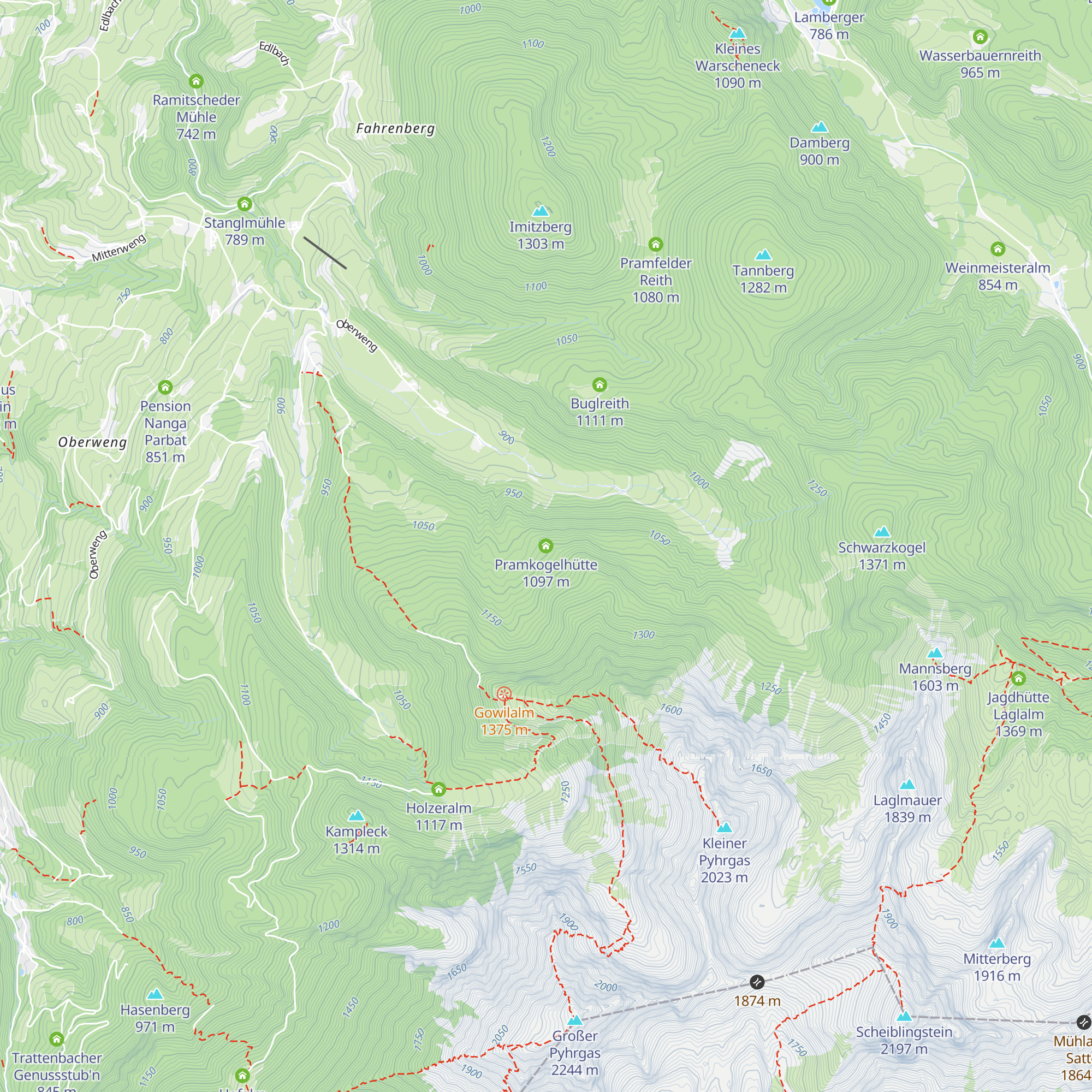Pramkogelhütte map