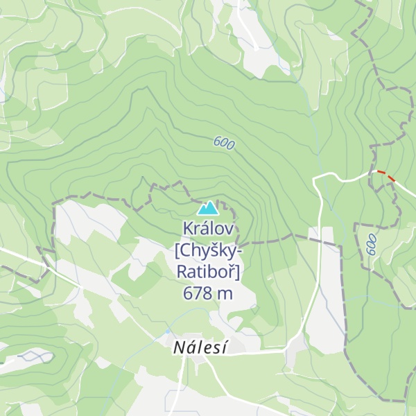 Map of Králov [Chyšky-Ratiboř]
