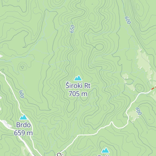 Map of Široki Rt