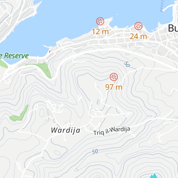 Map of Ġebel Wardija