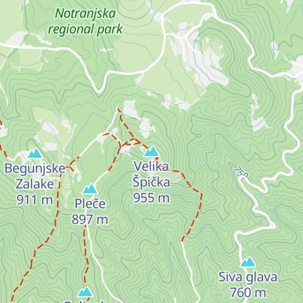 Map of Velika Špička
