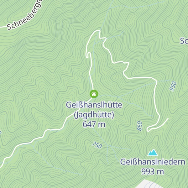 Map of Geißhanslhütte (Jagdhütte)