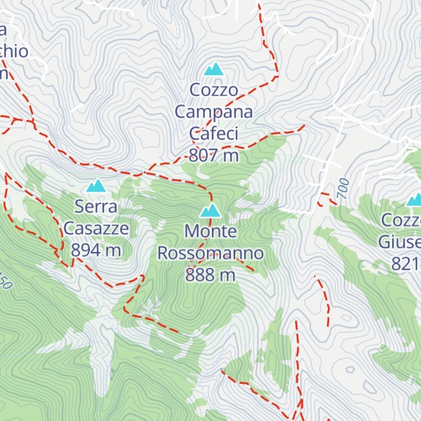 Map of Monte Rossomanno