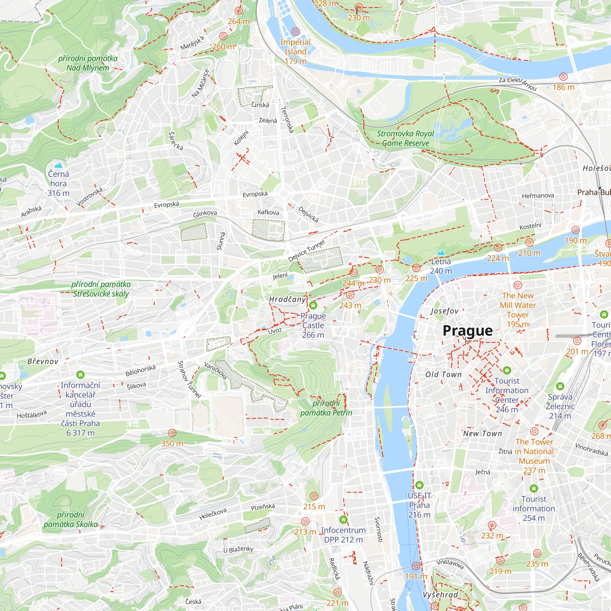 Prague Castle map