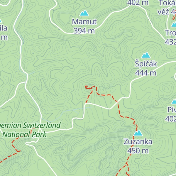 Map of Rudolfův kámen