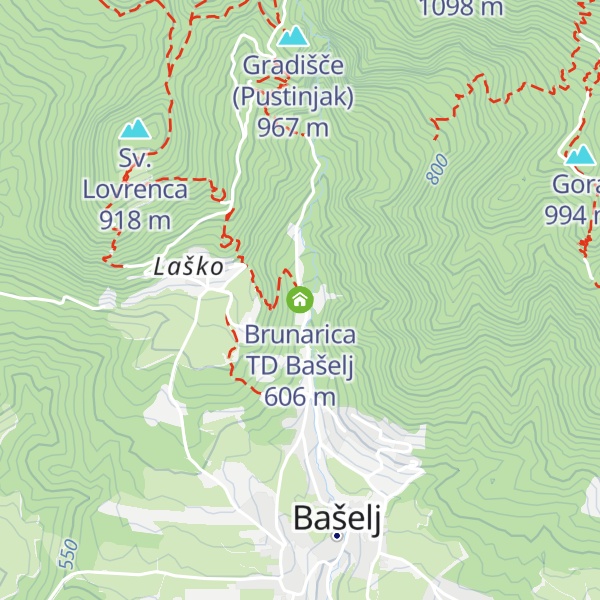 Map of Brunarica TD Bašelj