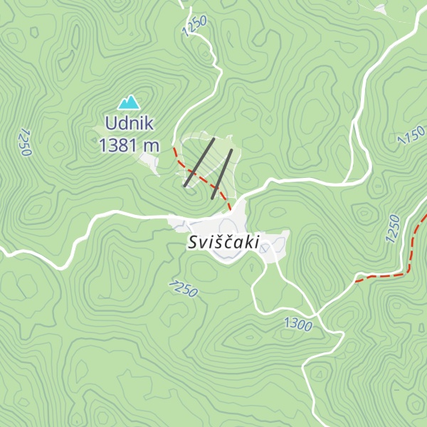 Map of Planinski dom na Sviščakih