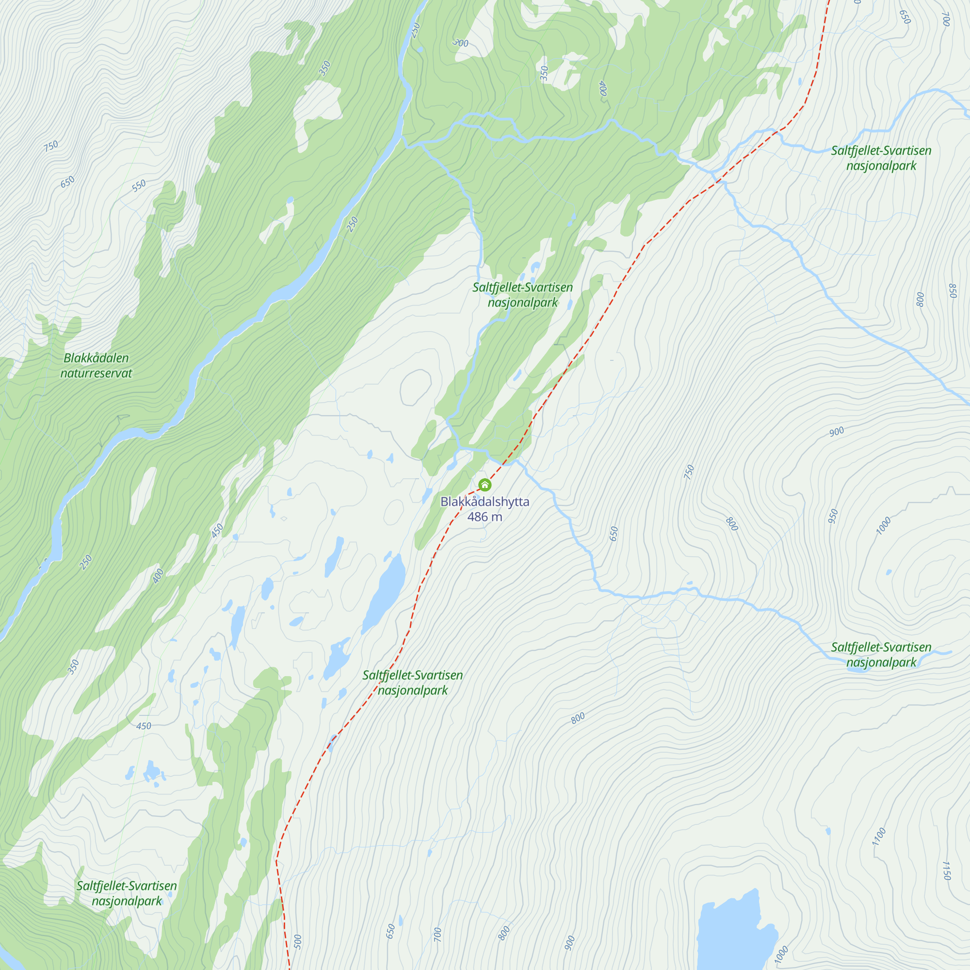 Blakkådalshytta map