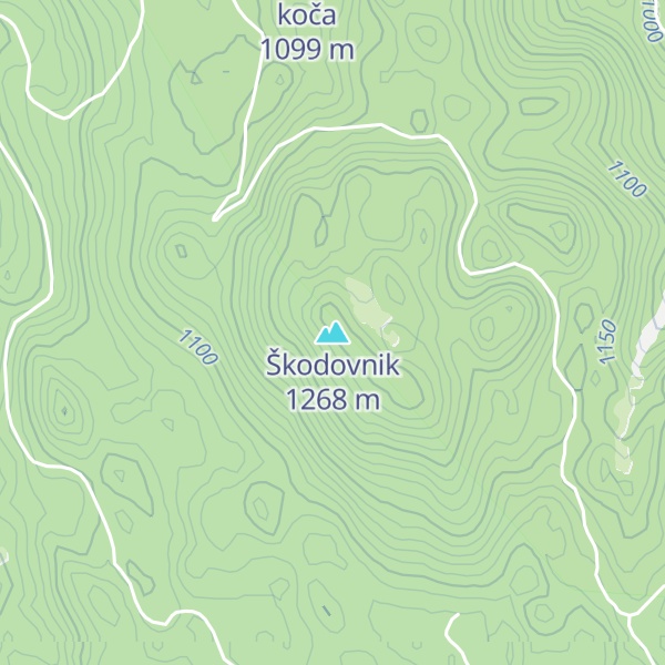 Map of Škodovnik