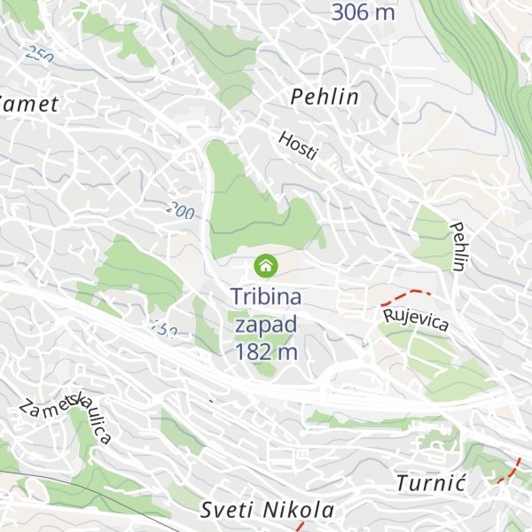 Map of Tribina zapad
