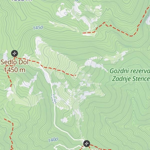 Map of Veliki Javornik (Ženiklovec)