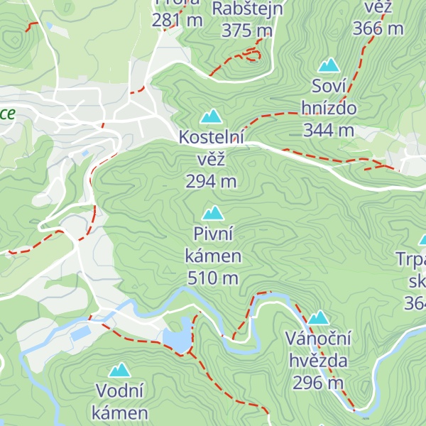 Map of Pivní kámen