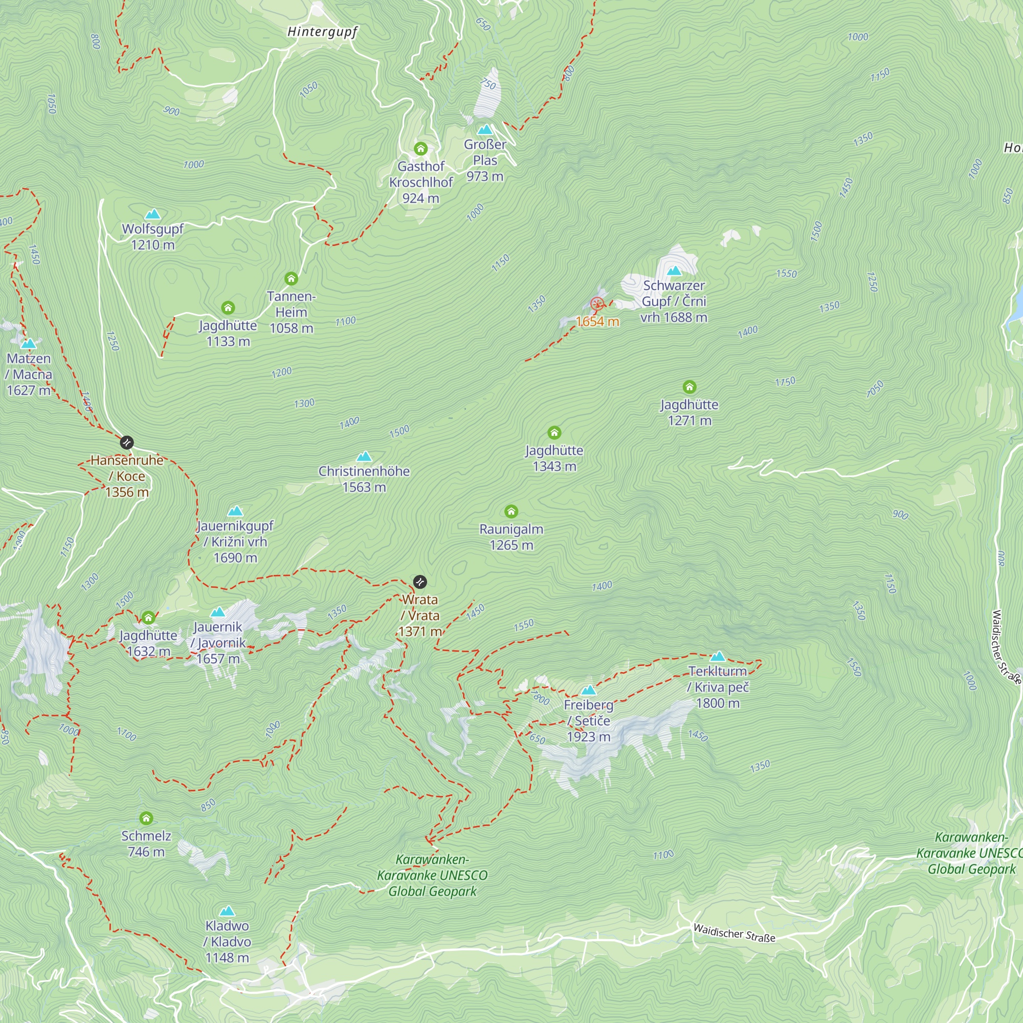 Raunigalm map