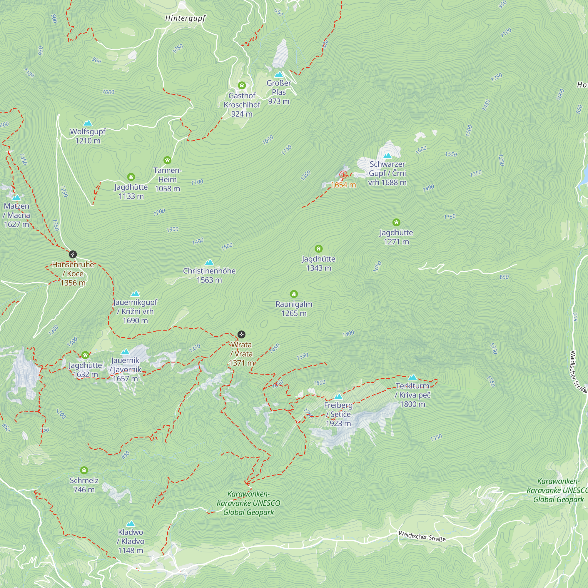 Raunigalm map