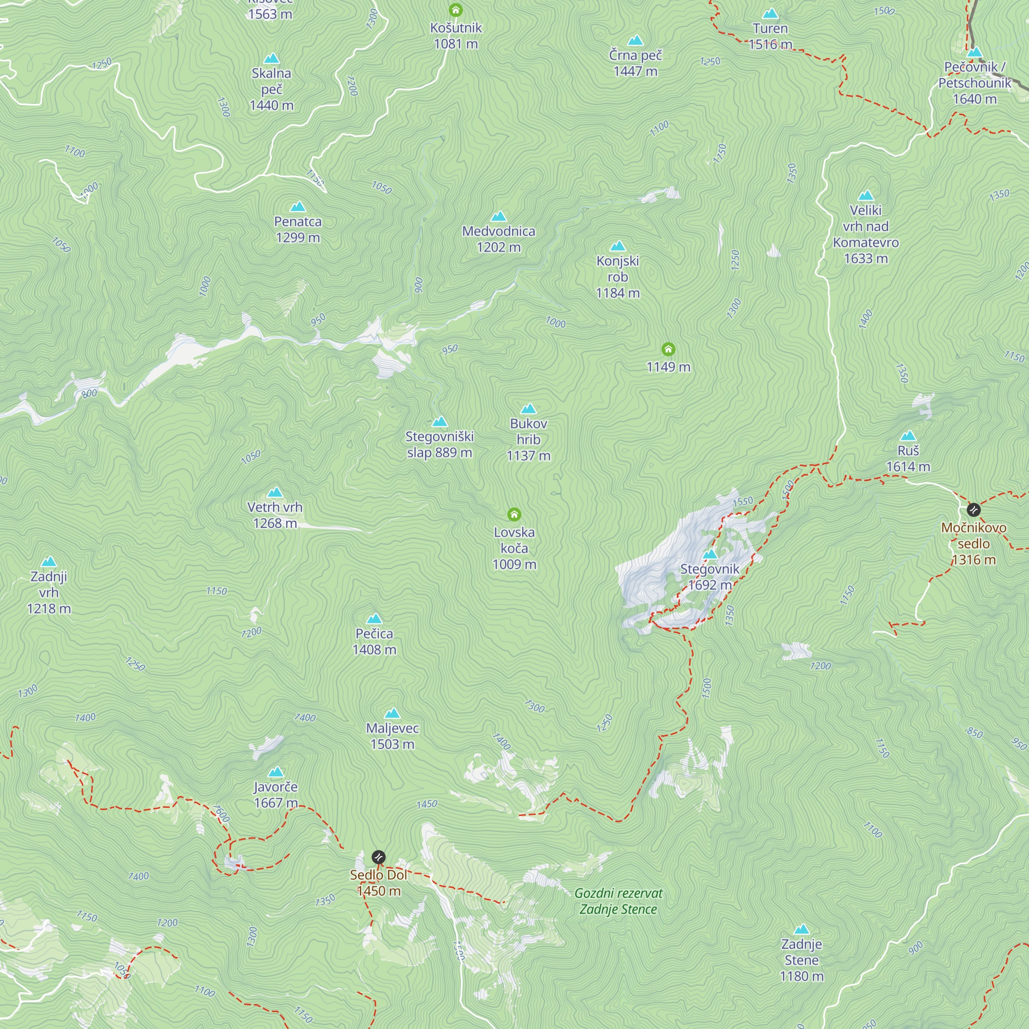 Lovska koča map