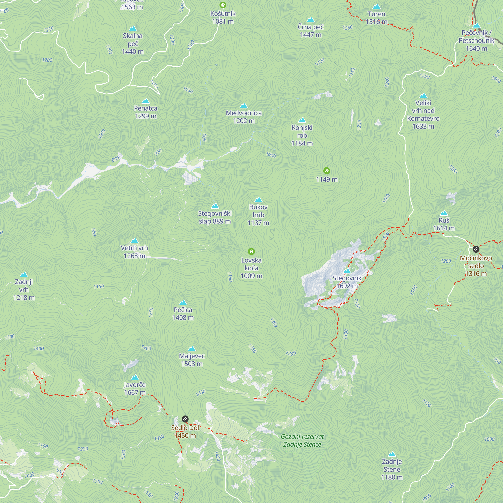 Lovska koča map
