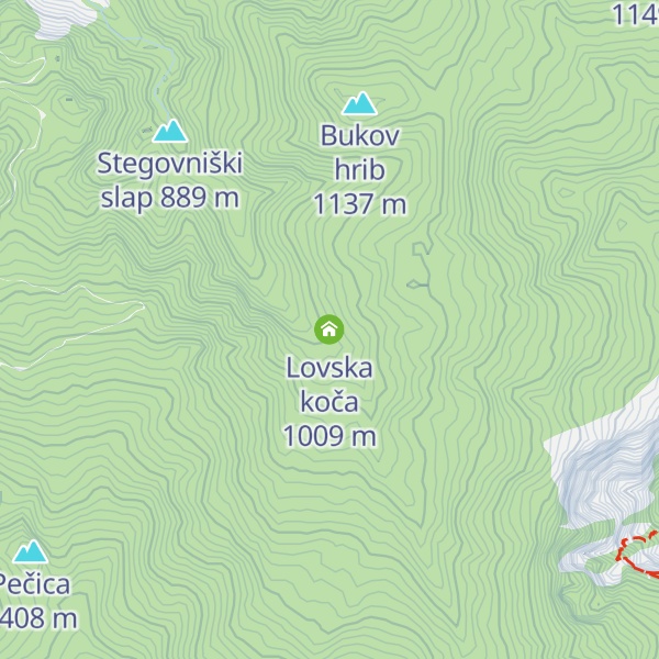Map of Lovska koča
