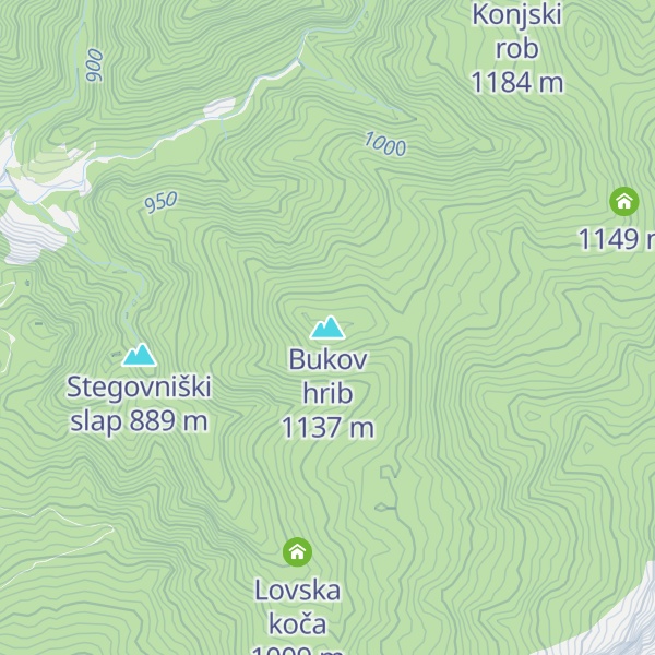 Map of Bukov hrib
