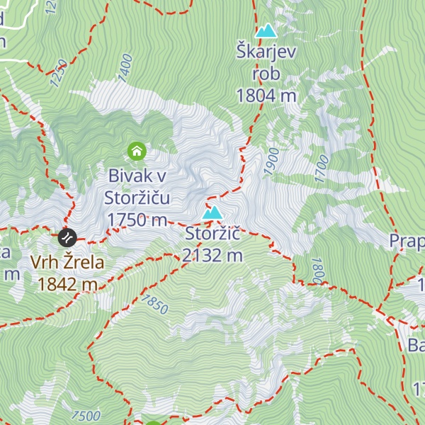 Map of Storžič