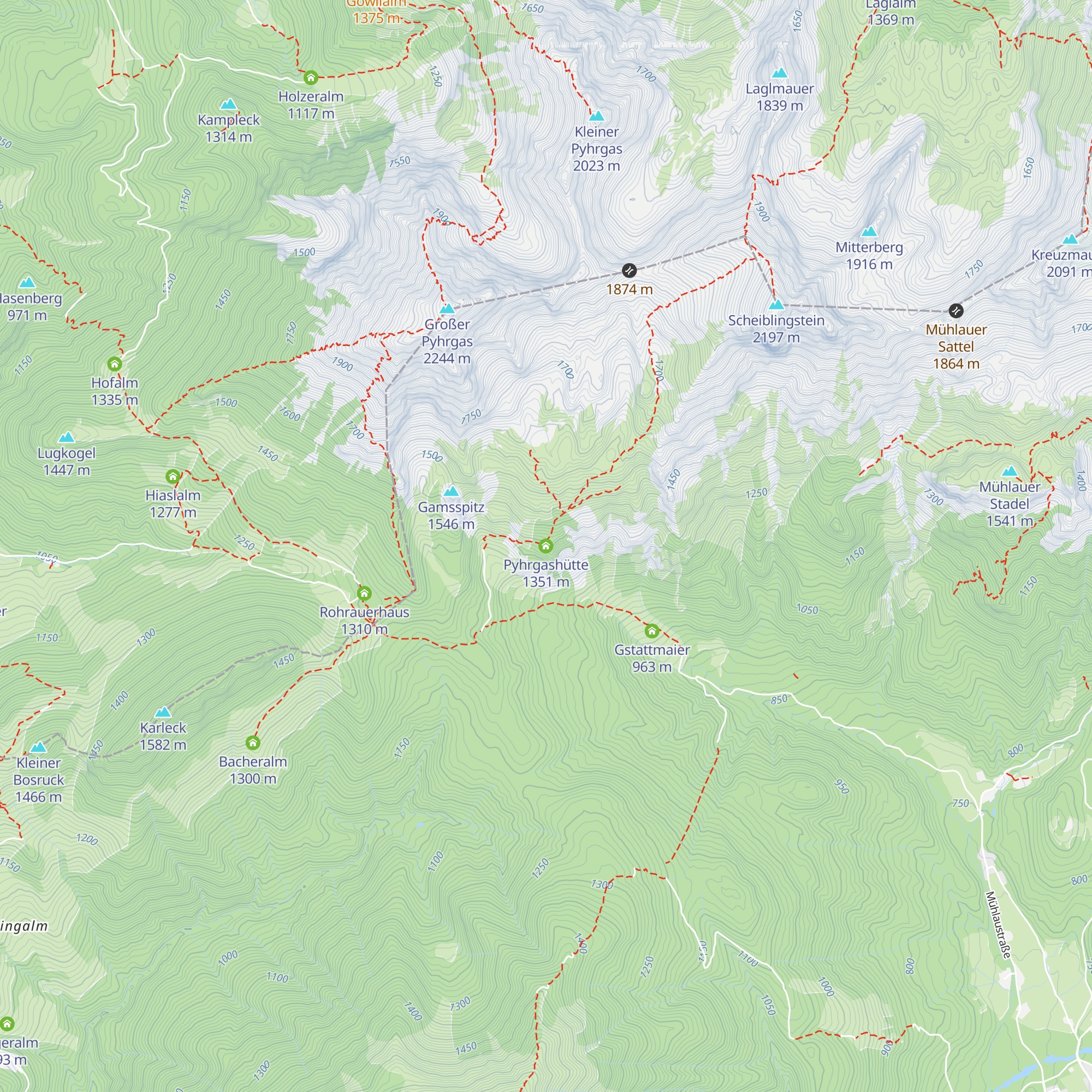Pyhrgashütte map