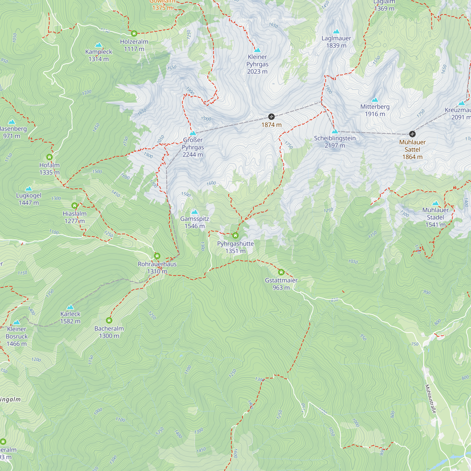 Pyhrgashütte map