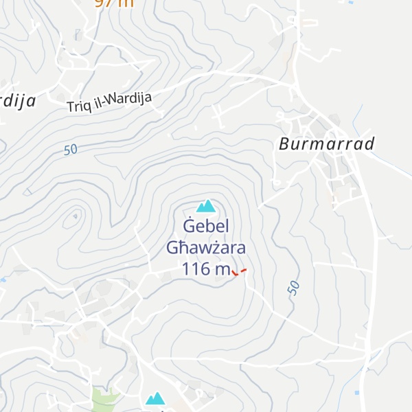 Map of Ġebel Għawżara